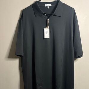 NWT Peter Millar Summer Comfort Black Polo Shirt XL